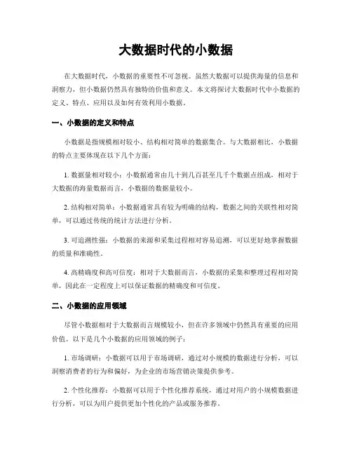大数据时代的小数据