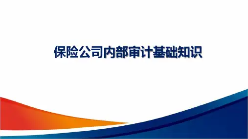 金融机构保险公司内部审计基础知识(48P)