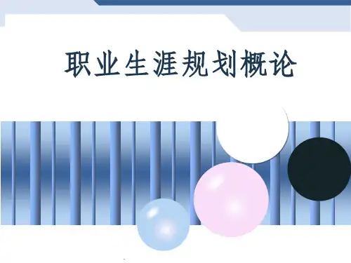 职业生涯规划概论ppt课件