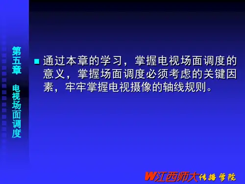 电视制作基础-电视场面调度ppt课件