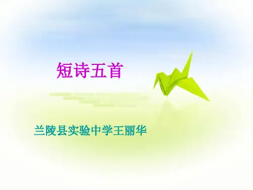 部编版九年级下《短诗五首》(29页)优秀PPT课件