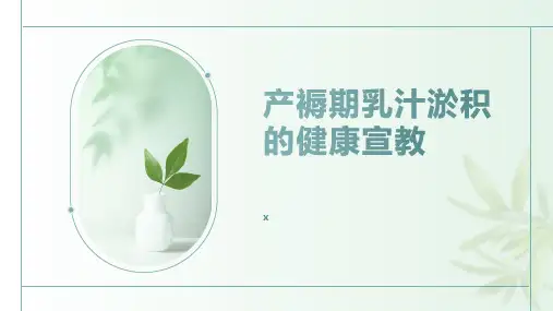 产褥期乳汁淤积的健康宣教