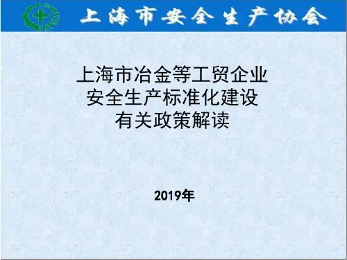 上海市安全生产标准化(工贸版) 69页PPT文档