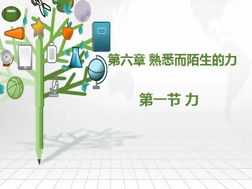 沪科版八年级全一册 第六章 第一节 力