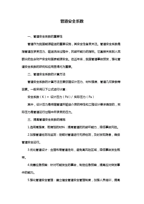 管道安全系数