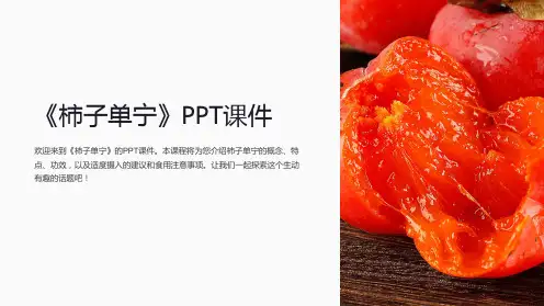 《柿子单宁》课件