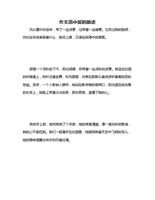 作文高中爱的旅途