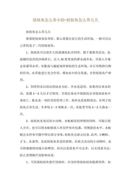 娃娃鱼怎么养小的-娃娃鱼怎么养几天