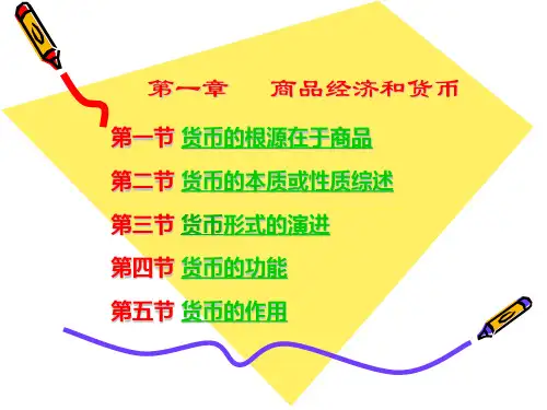 第一章 商品经济与货币