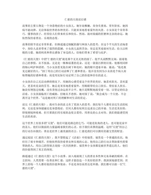 仁慈的天使读后感