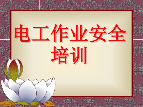 电工作业安全培训专业教材