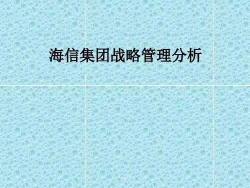 海信集团战略管理分析