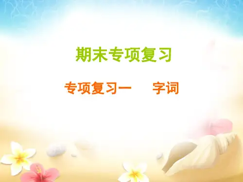 部编版四年级上册语文作业课件：专项复习一  字词