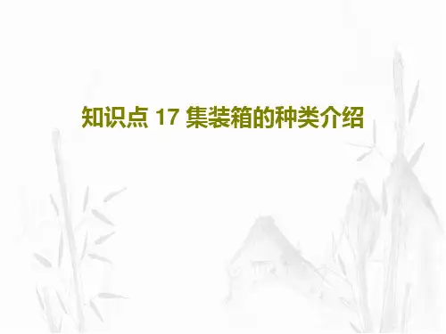 知识点 17 集装箱的种类介绍22页PPT