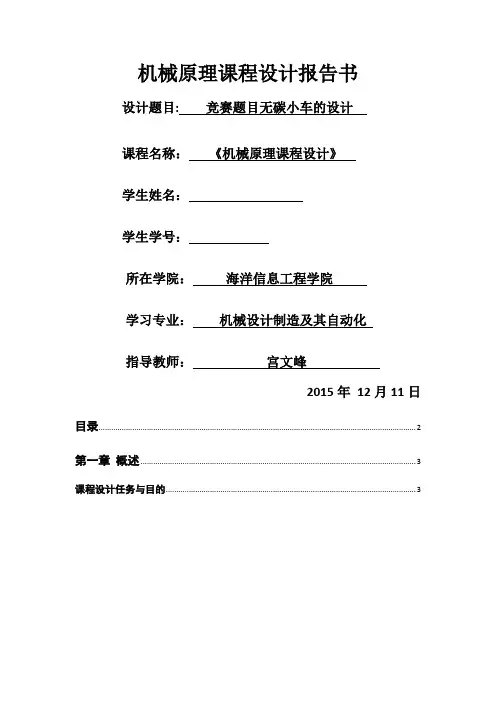 无碳小车实验报告 (1)