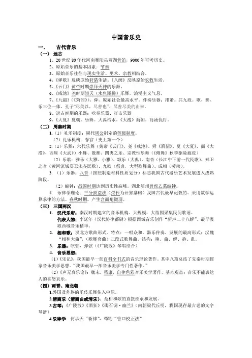 中国音乐史课件
