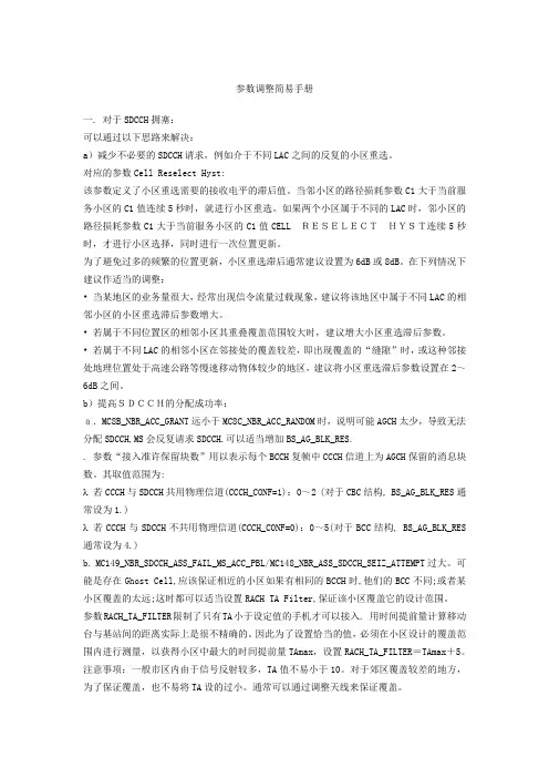 网优参数调整