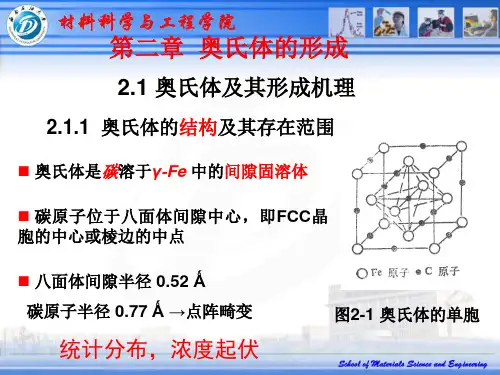 奥氏体的形成