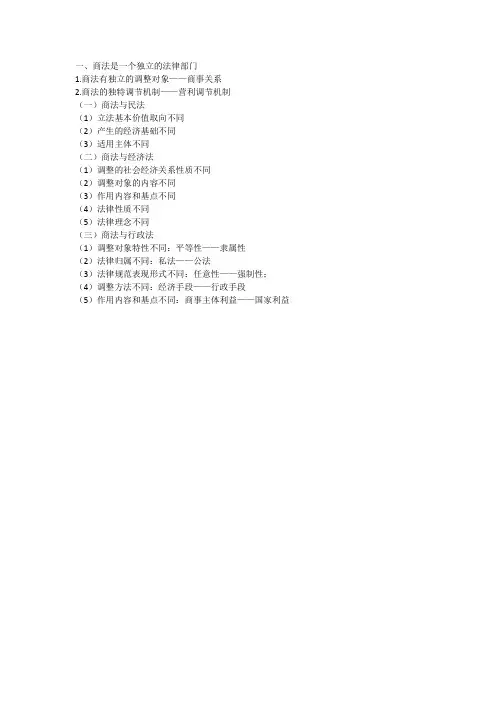 论商法的独立性