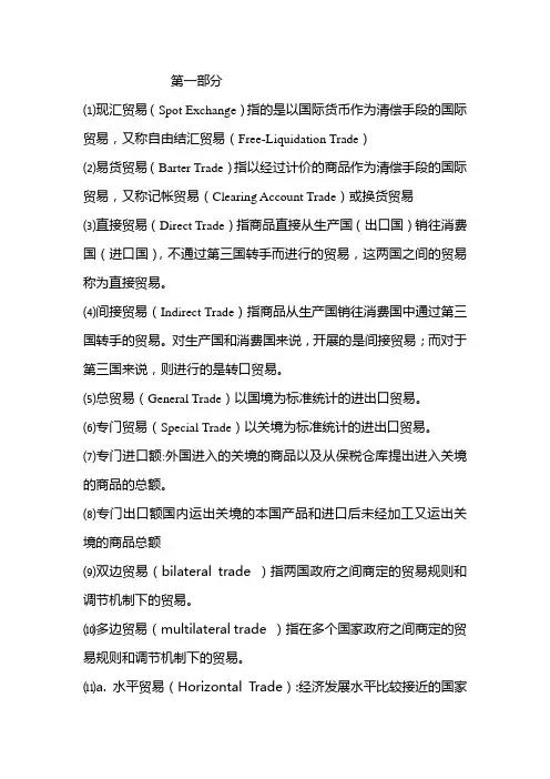 国贸名词解释