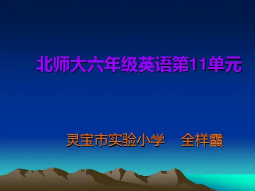 北师大版六年级下册英语 unit11 第2课时 ppt课件1
