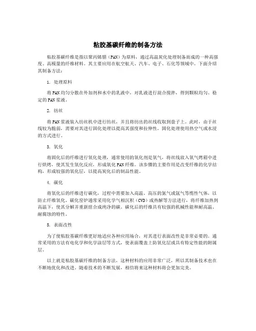 粘胶基碳纤维的制备方法