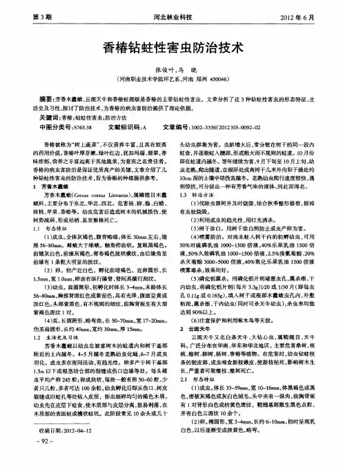 香椿钻蛀性害虫防治技术