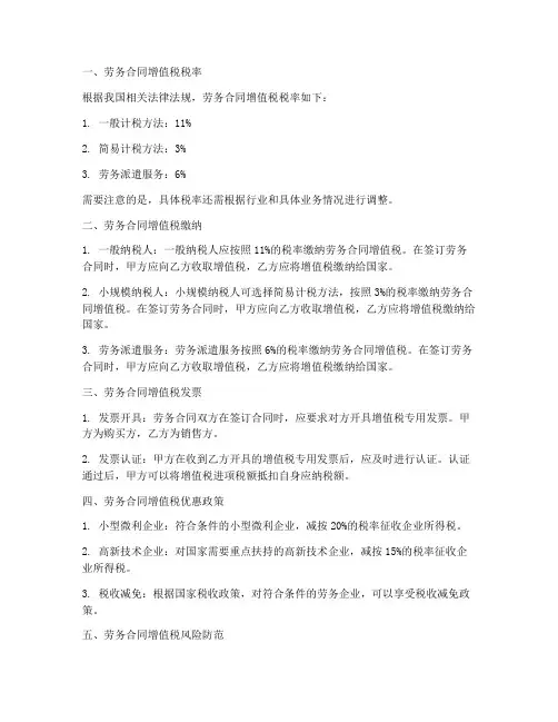劳务合同_增值税