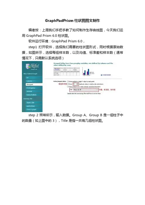 GraphPadPrism柱状图图文制作