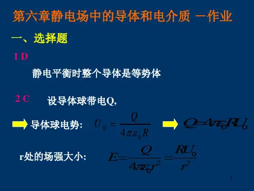 第6章静电场中的导体和电介质大作业参考答案PPT课件