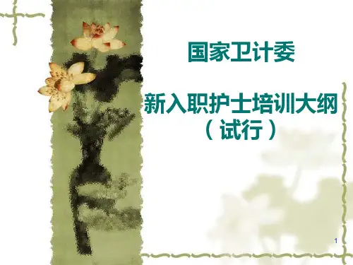 新入职护士培训大纲(试行)PPT课件