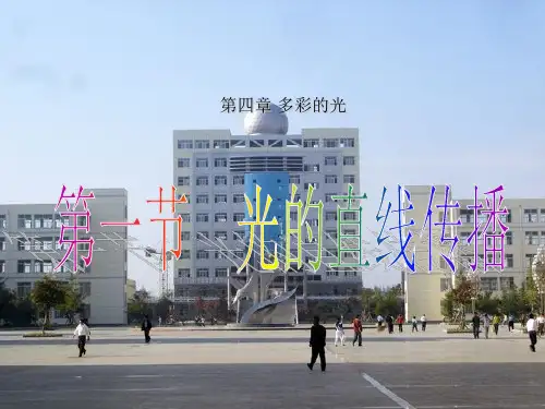 沪科版八年级物理上册 4.1 光的传播 PPT课件1