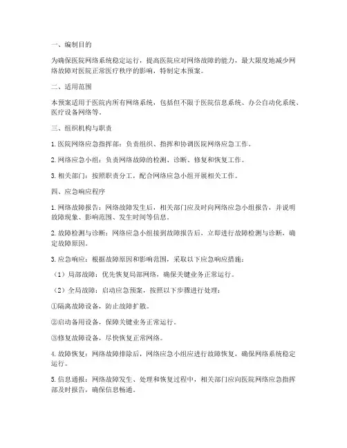 医院_网络_应急预案