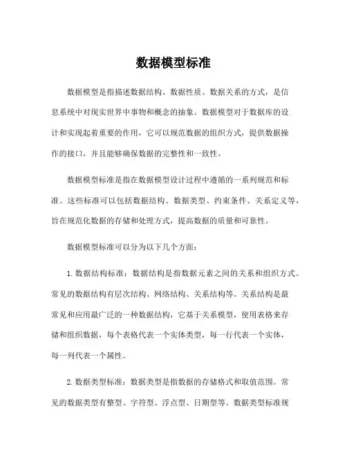 数据模型标准