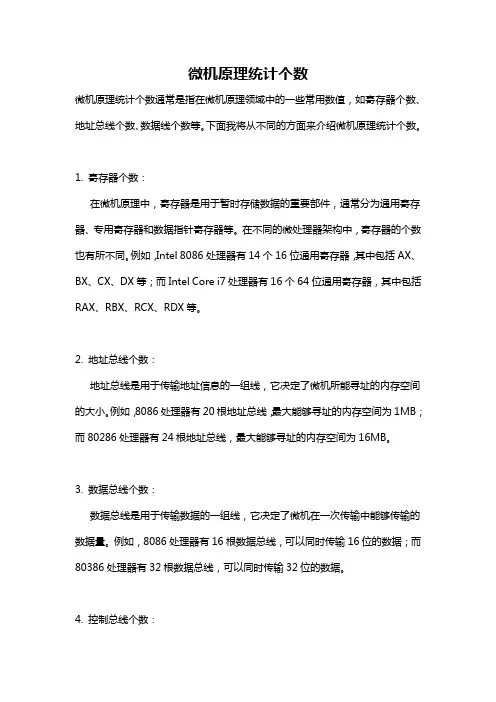微机原理统计个数
