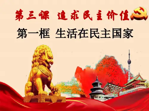 部编版九年级道德与法治上册3.1《生活在民主国家》课件(共25张PPT)