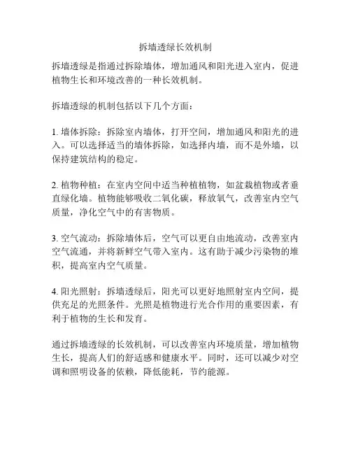 拆墙透绿长效机制