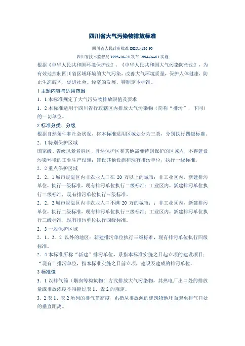 DB_51-186-93_四川省大气污染物排放标准11
