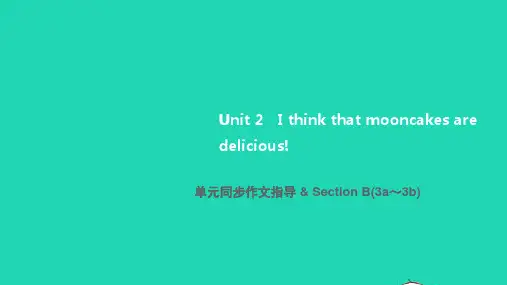 九年级英语全册Unit2单元同步作文指导SectionB3a_3b人教版