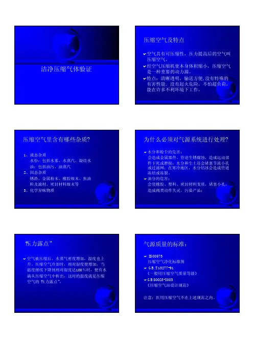 洁净压缩气体验证
