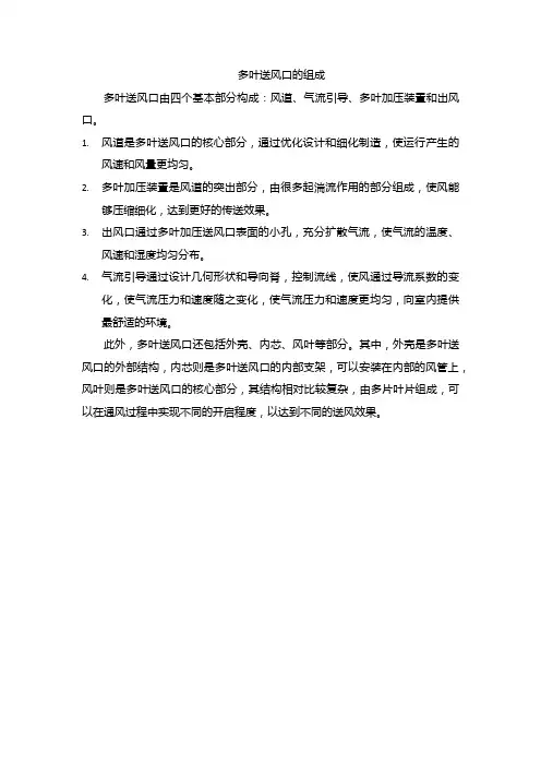多叶送风口的组成