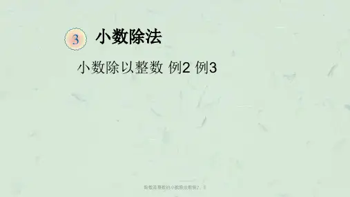 除数是整数的小数除法数例2、3课件
