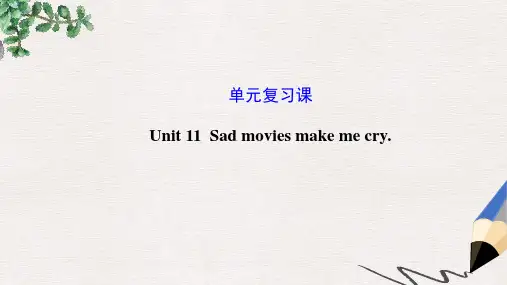 九年级英语全册《Unit 11 Sad movies make me cry》复习课件 人教新目标版