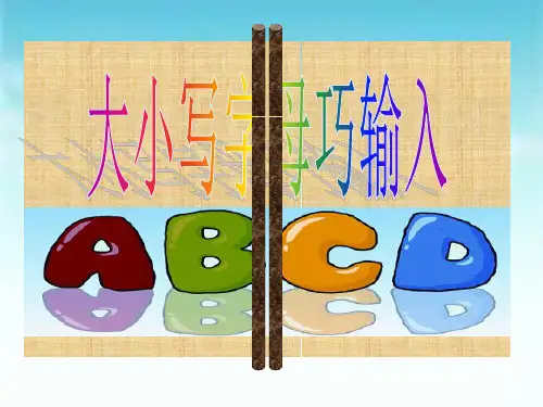 大小写字母巧输入