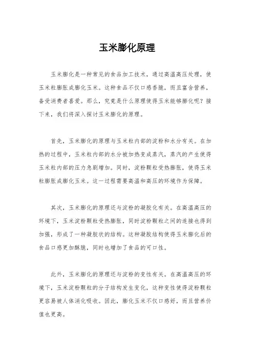 玉米膨化原理