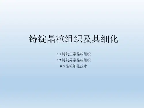 铸锭晶粒组织及其细化
