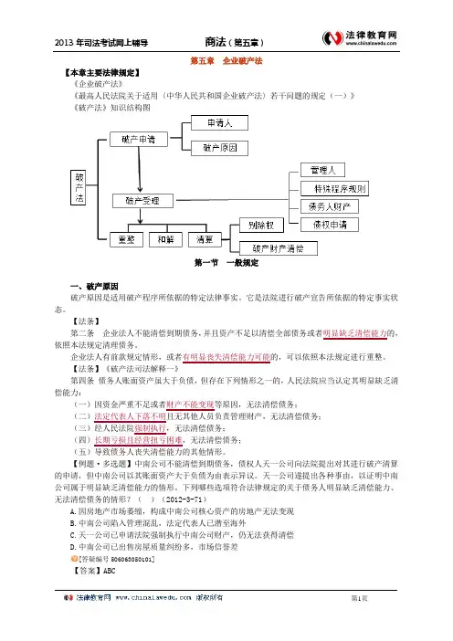 第五章 企业破产法