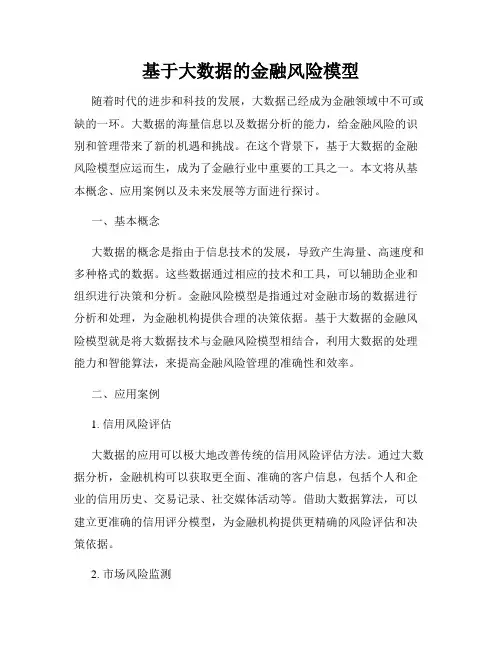 基于大数据的金融风险模型