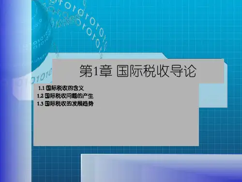 《国际税收讲义》PPT课件