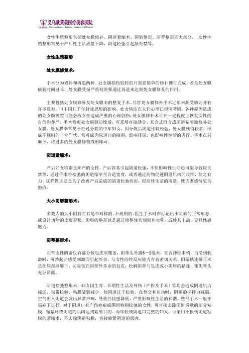 女性生殖整形